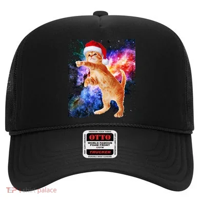 Space Christmas Cat Santa Kitty Hat