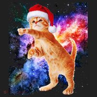Space Christmas Cat Santa Kitty Hat thumb 2
