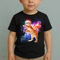 Space Christmas Cat Santa Kitty Toddler T-Shirt thumb 2