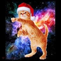 Space Christmas Cat Santa Kitty Toddler T-Shirt thumb 4