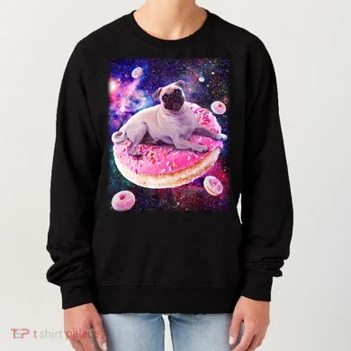 Space Donut Pug Women's Sweatshirt