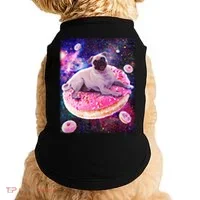 Space Donut Pug Doggie Tank thumb 0