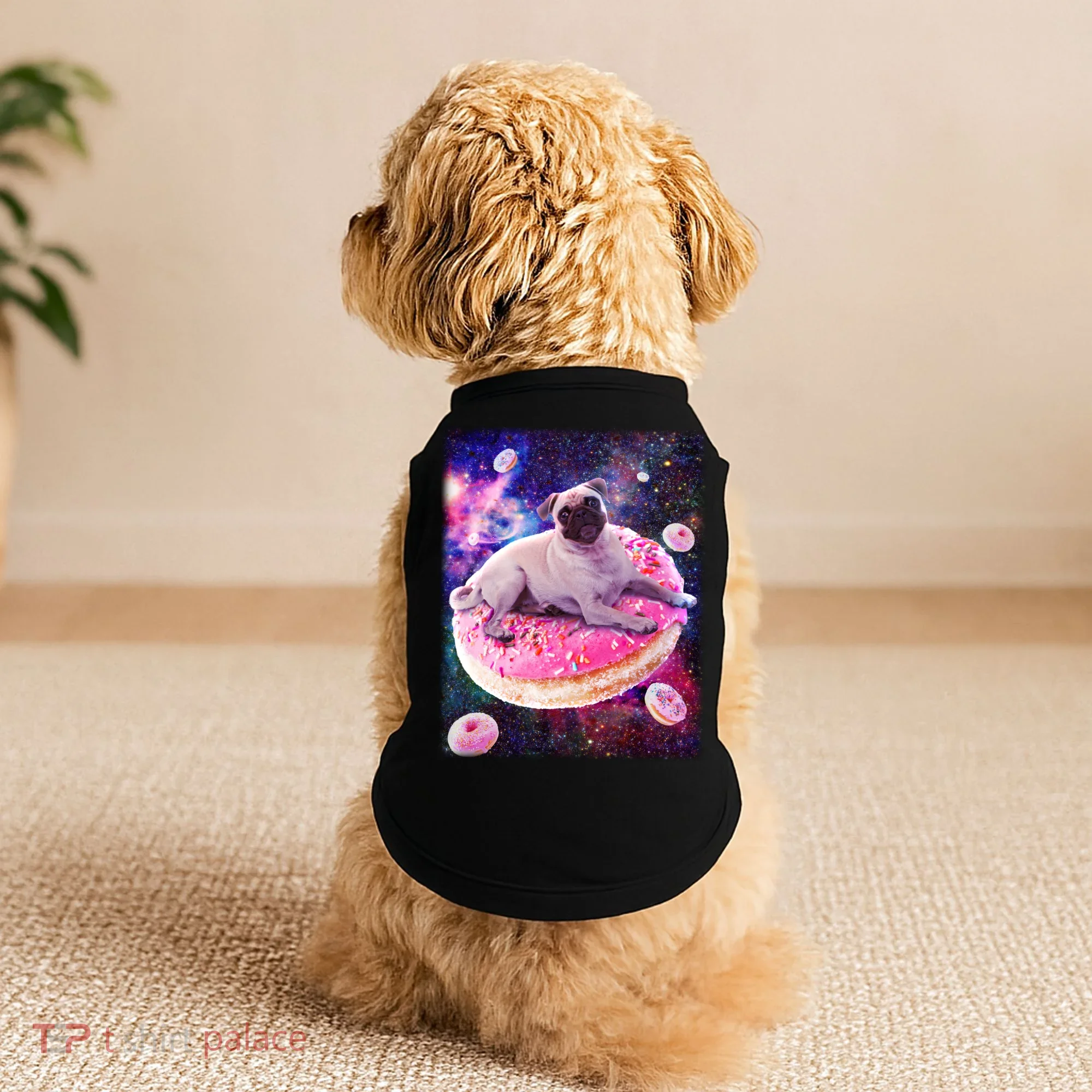 Space Donut Pug Doggie Tank