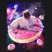 Space Donut Pug Doggie Tank thumb 4