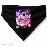 Space Donut Pug USA-Made Doggie Bandana thumb 0