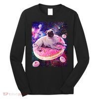 Space Donut Pug Long Sleeve Shirt thumb 0