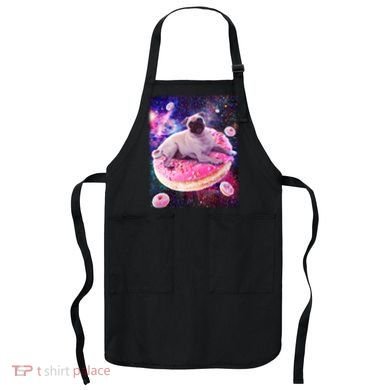 Space Donut Pug Apron
