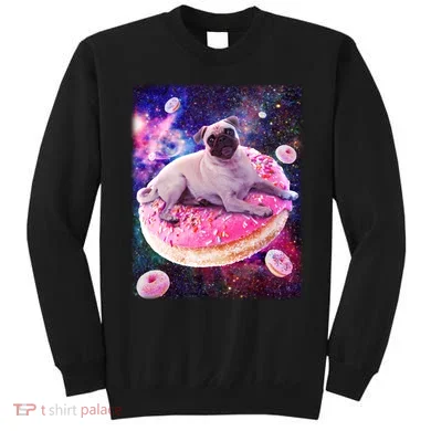 Space Donut Pug Sweatshirt
