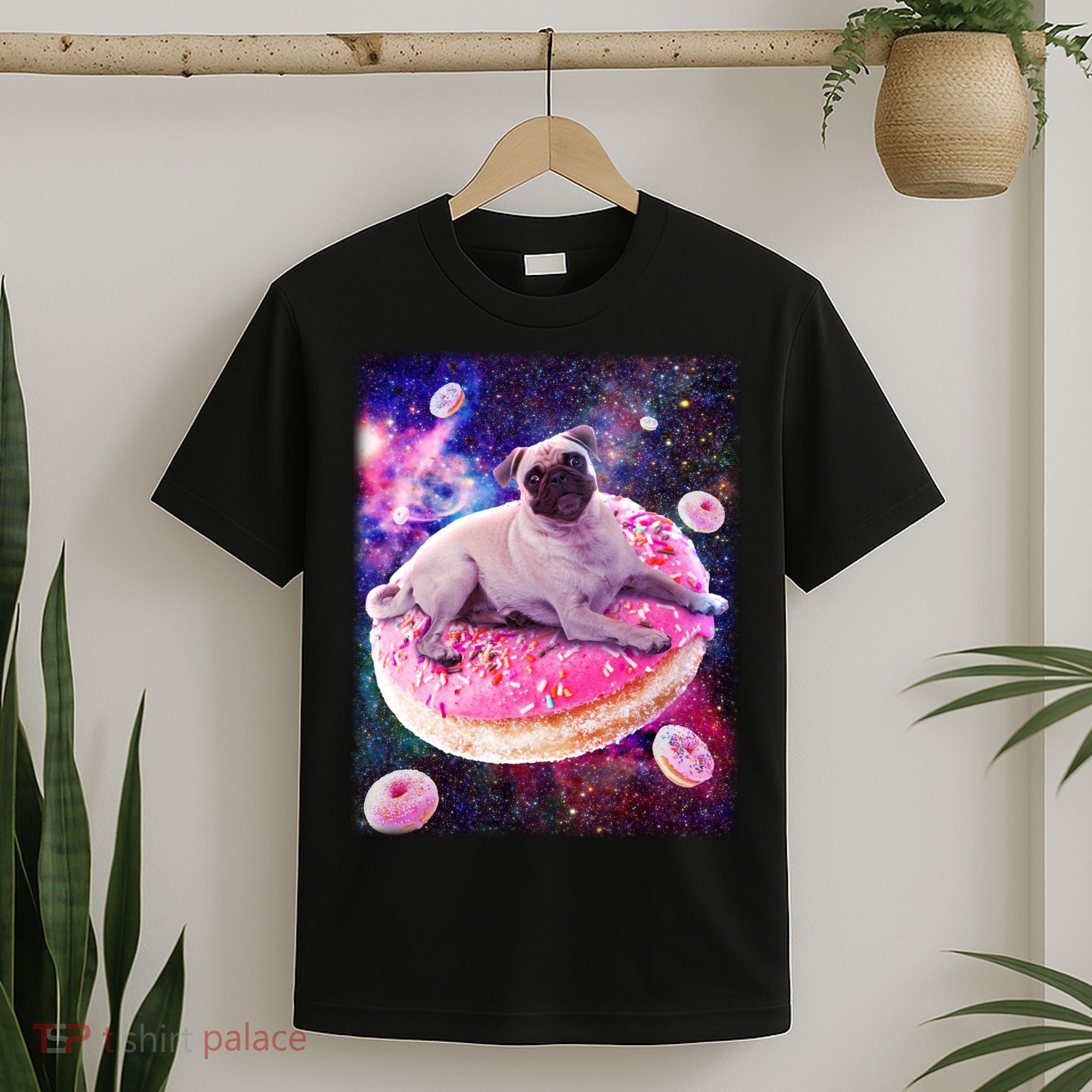 Space Donut Pug T-Shirt