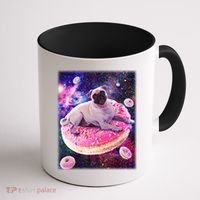 Space Donut Pug Coffee Mug thumb 1