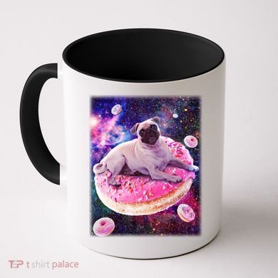 Space Donut Pug Coffee Mug