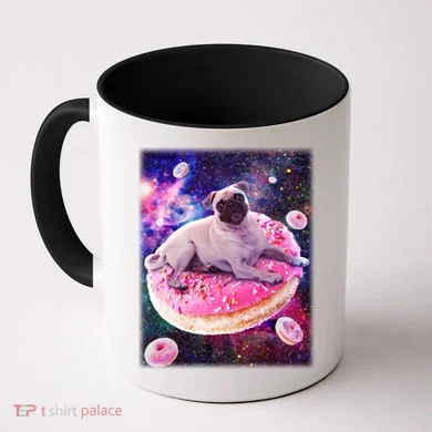 Space Donut Pug Coffee Mug