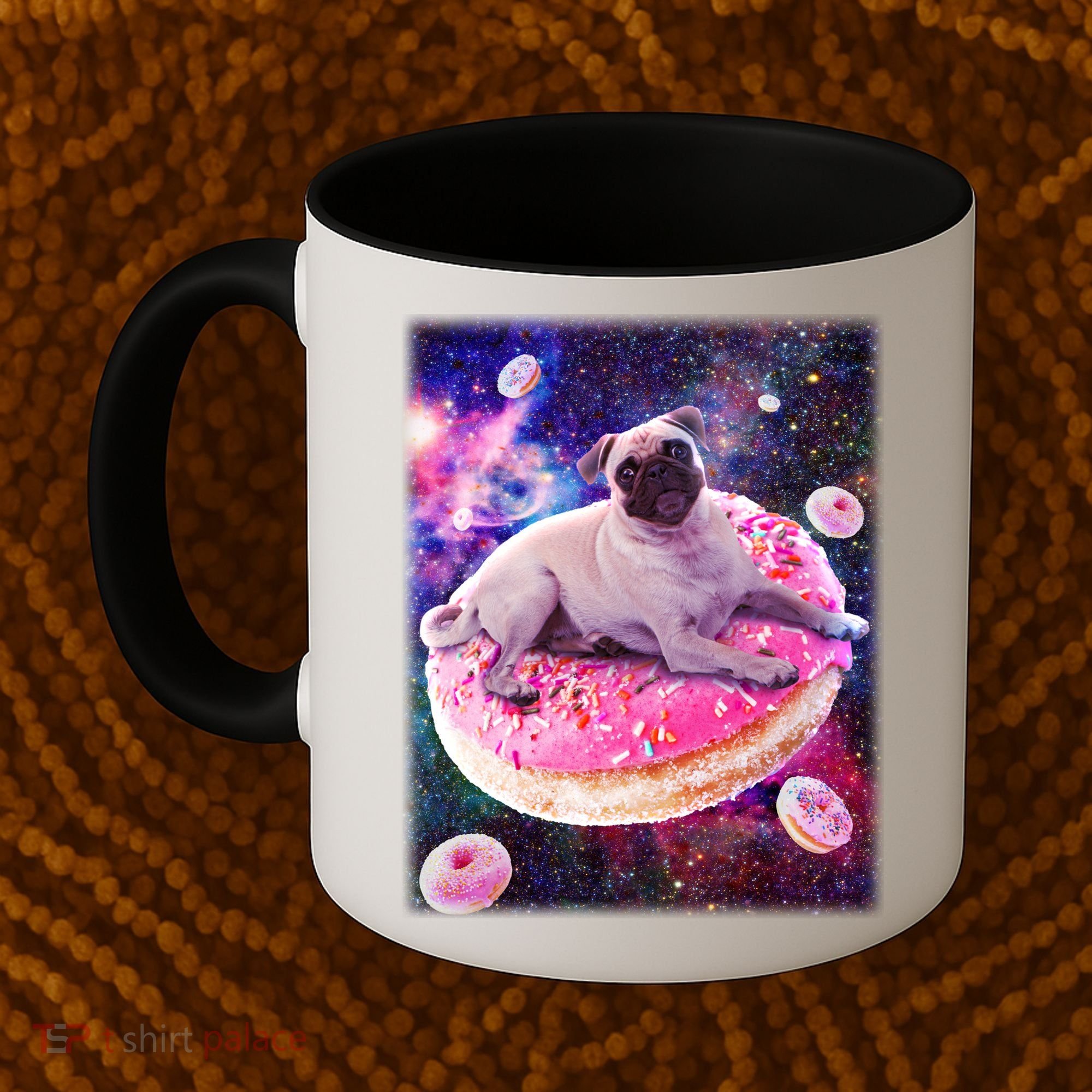 Space Donut Pug Coffee Mug