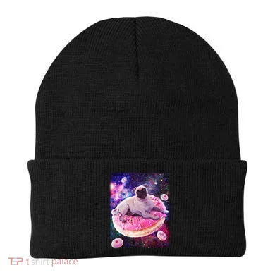Space Donut Pug Beanie
