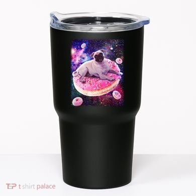 Space Donut Pug Tumbler