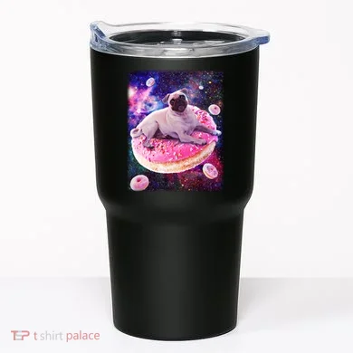 Space Donut Pug Tumbler