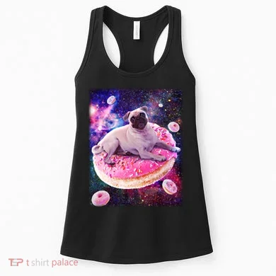 Space Donut Pug Women's Tank Top
