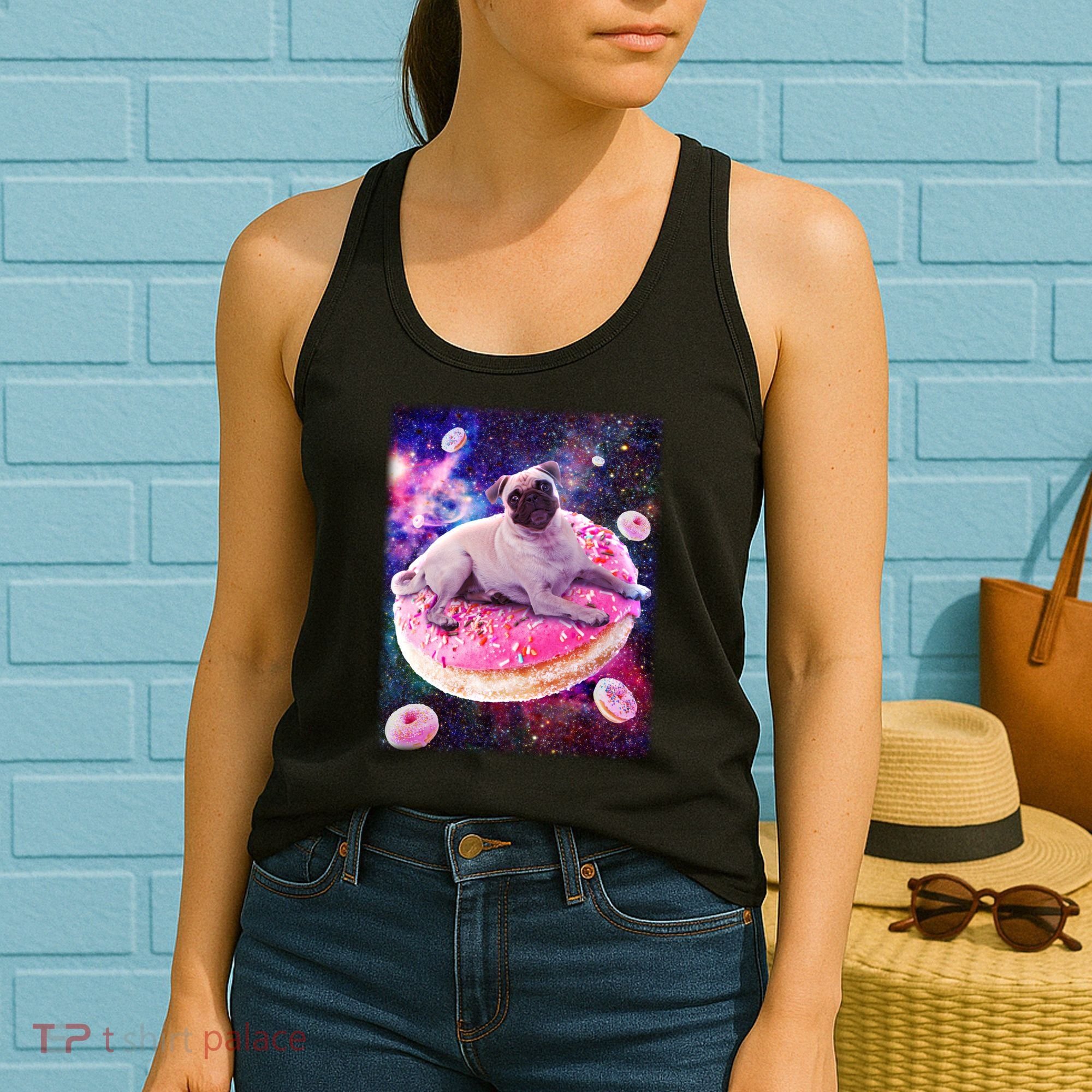Space Donut Pug Women's Tank Top