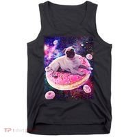 Space Donut Pug Tank Top thumb 0