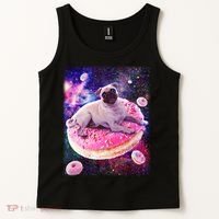 Space Donut Pug Tank Top thumb 2