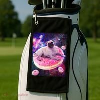 Space Donut Pug Golf Towel thumb 2
