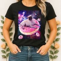 Space Donut Pug Women's T-Shirt thumb 2