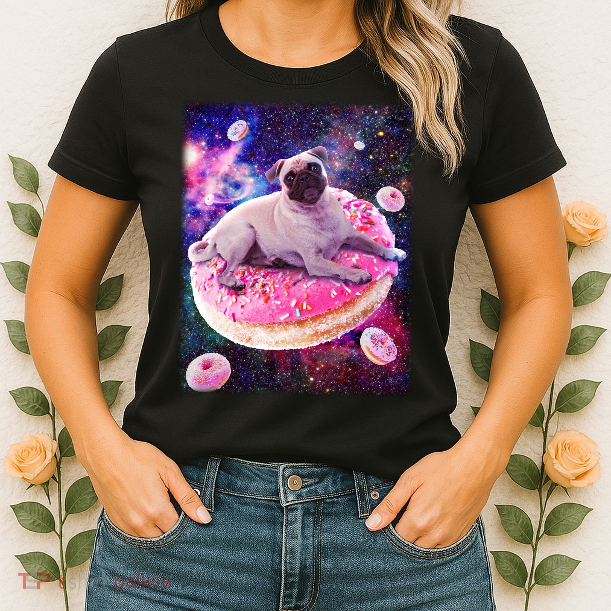 Space Donut Pug Women's T-Shirt