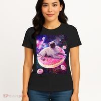 Space Donut Pug Women's T-Shirt thumb 4