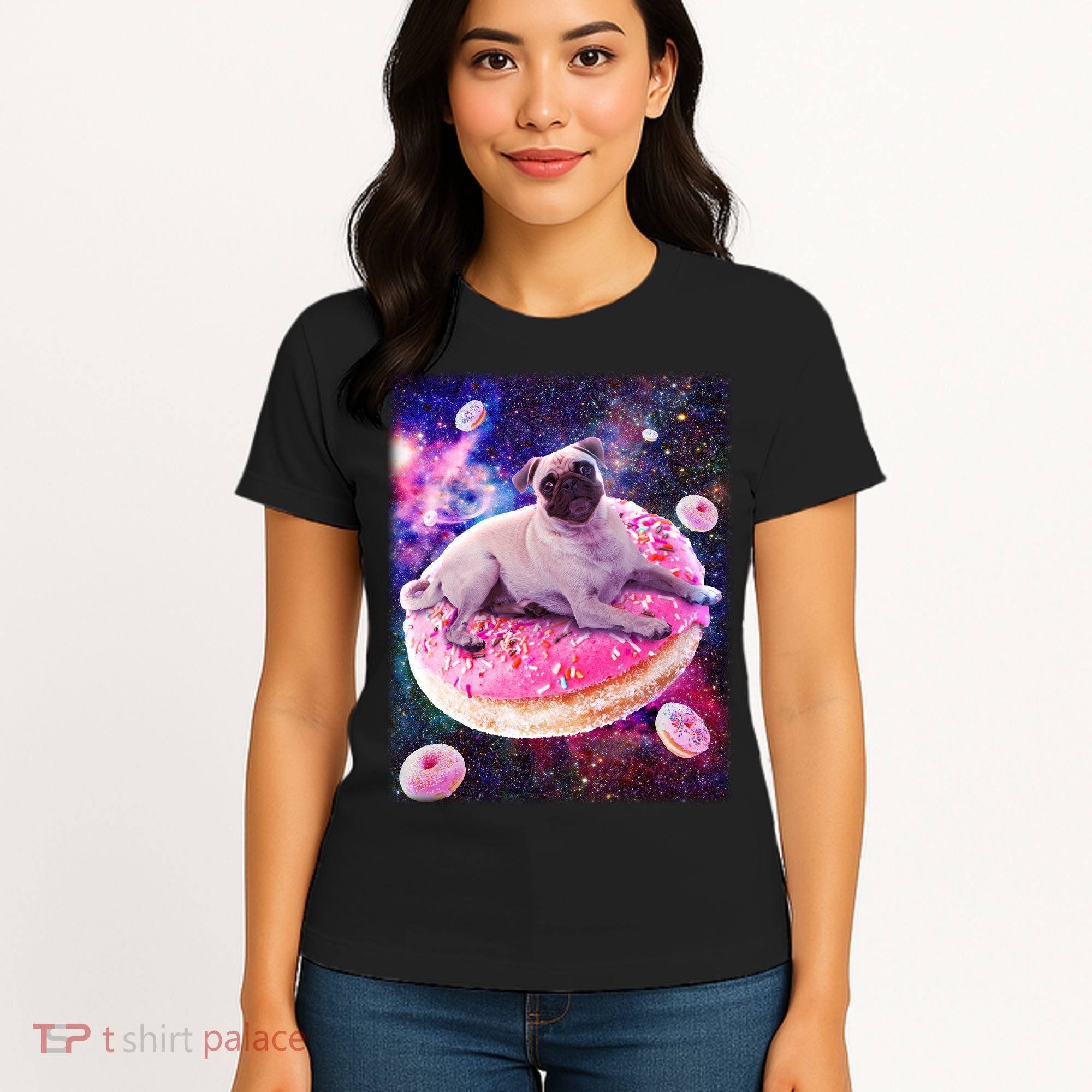 Space Donut Pug Women's T-Shirt