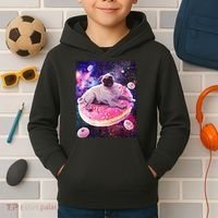 Space Donut Pug Kids Hoodie thumb 2