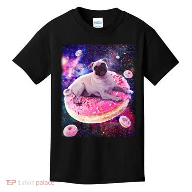 Space Donut Pug Kids T-Shirt