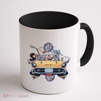 Space Family Cartoon Coffee Mug thumb 1