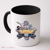 Space Family Cartoon Coffee Mug thumb 0