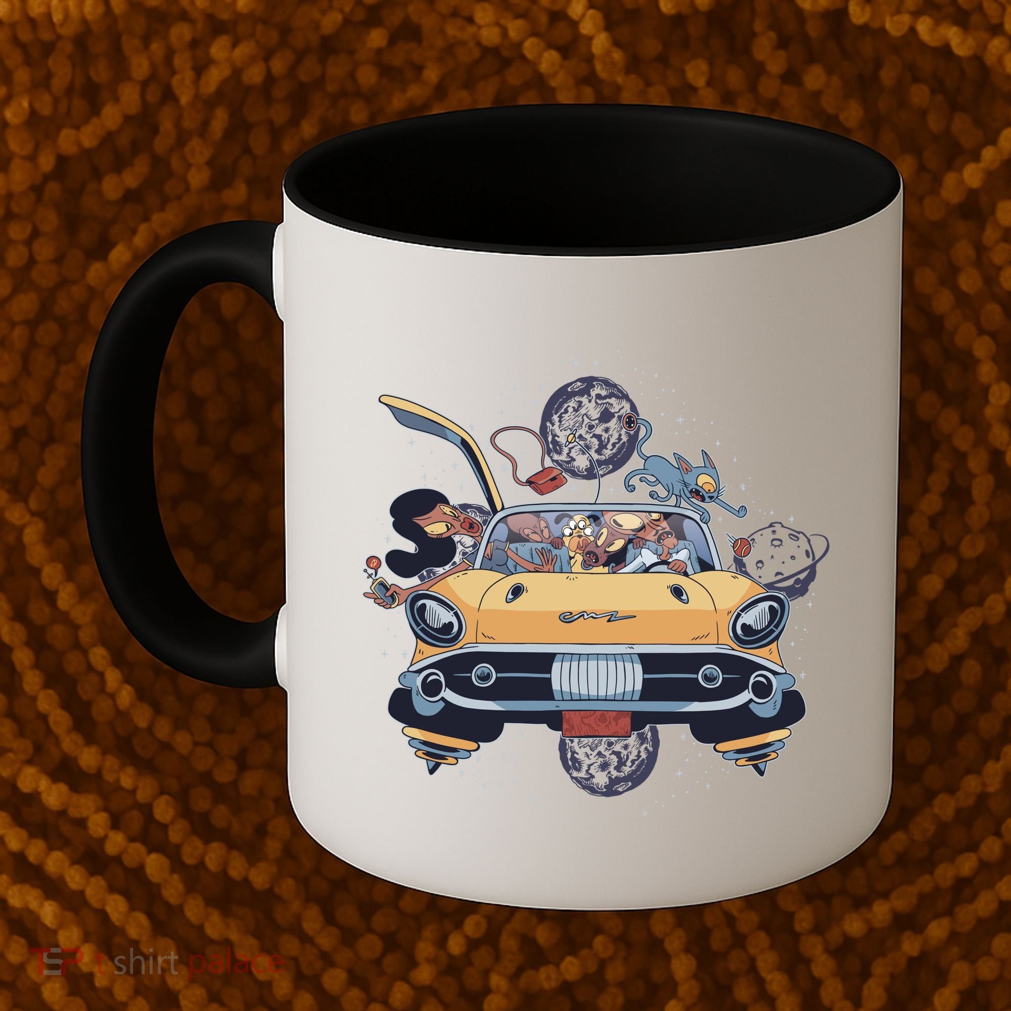 Space Family Cartoon Coffee Mug