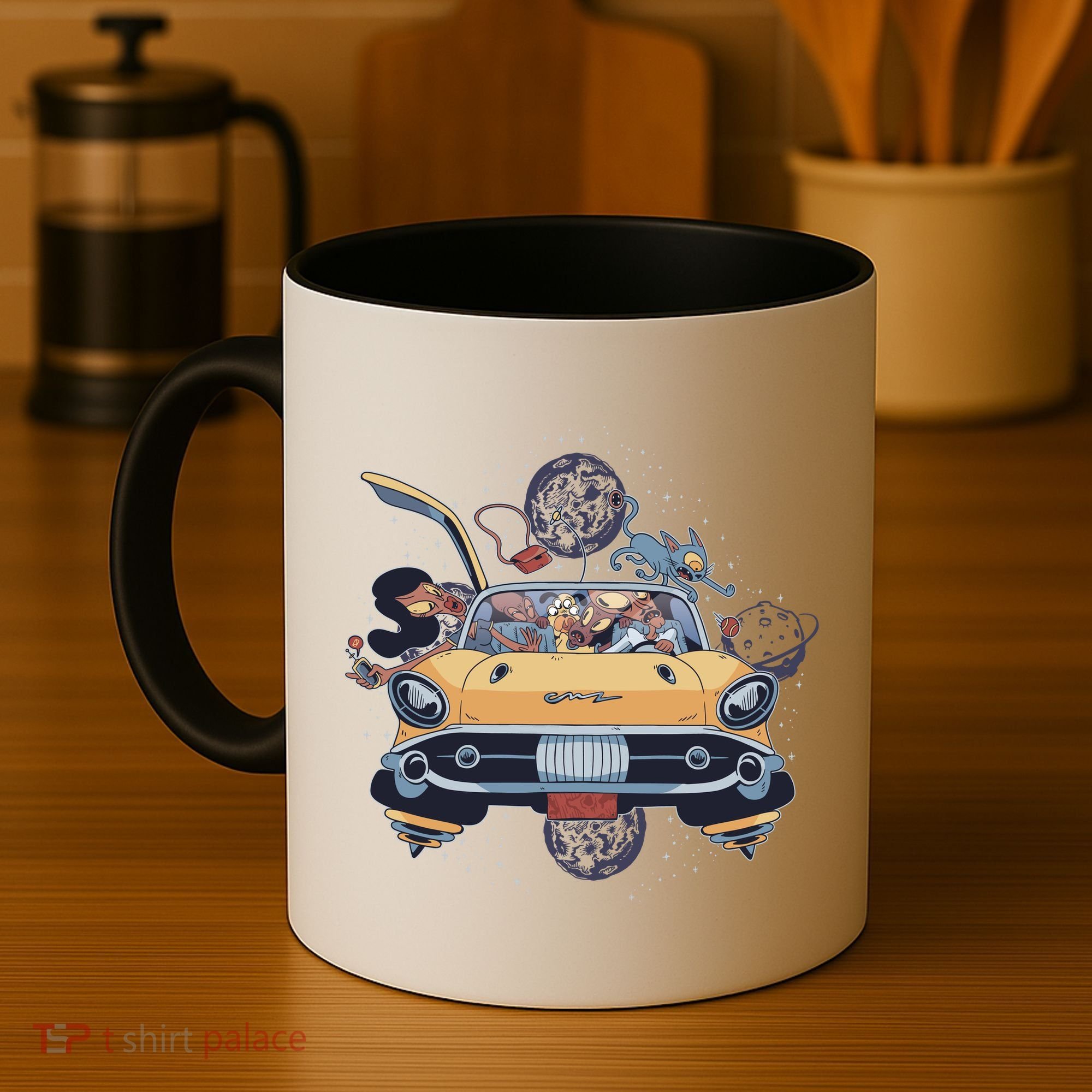 Space Family Cartoon Coffee Mug