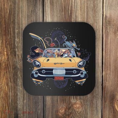 Space Family Cartoon Coaster