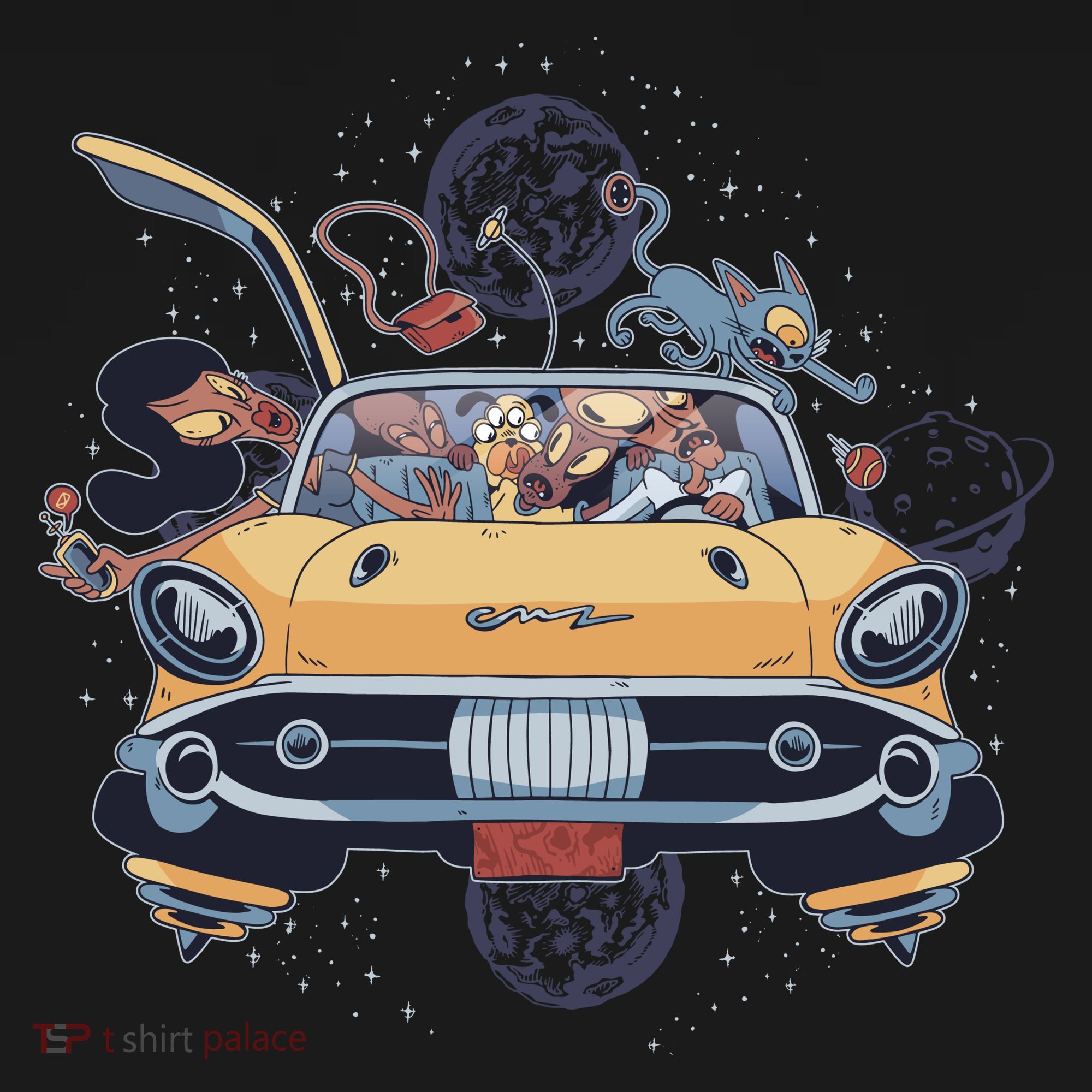 Space Family Cartoon Coaster