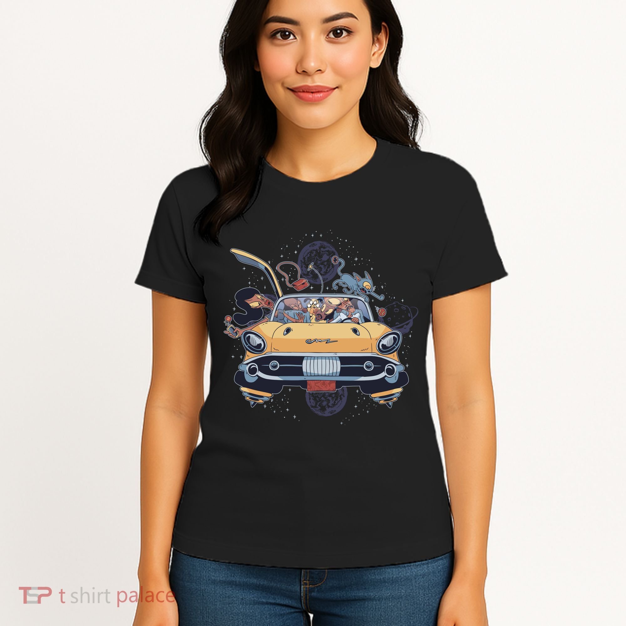 Space Family Cartoon Women's T-Shirt