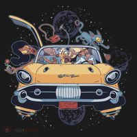 Space Family Cartoon Women's T-Shirt thumb 6