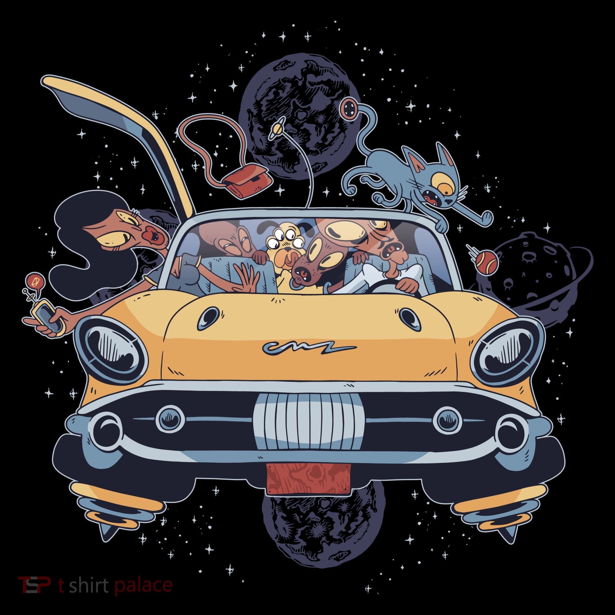 Space Family Cartoon Women's T-Shirt