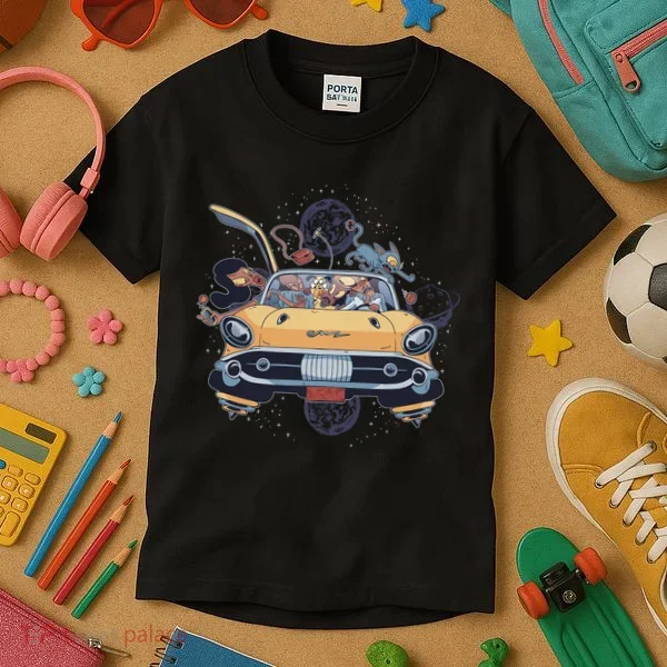 Space Family Cartoon Kids T-Shirt