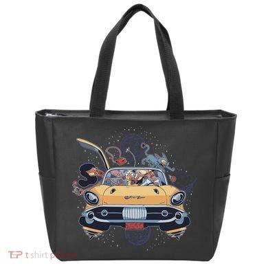 Space Family Cartoon Tote Bag