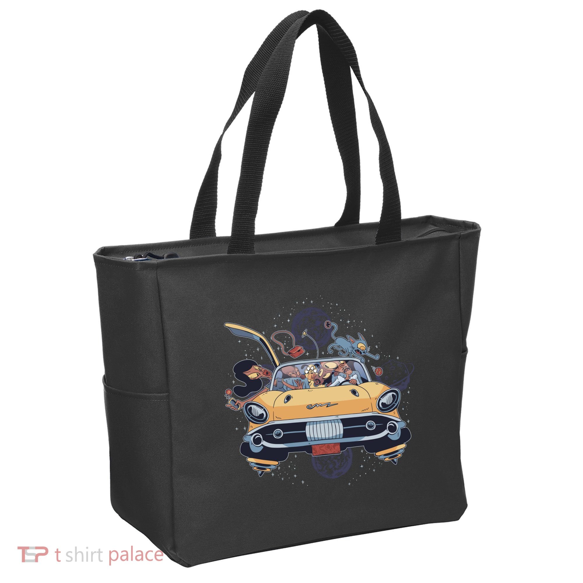 Space Family Cartoon Tote Bag