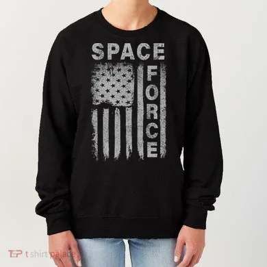Space Force Grunge Flag Women's Sweatshirt