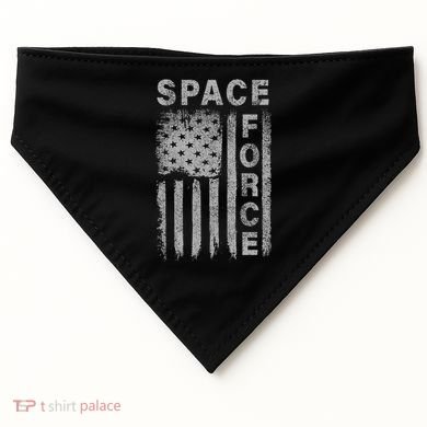 Space Force Grunge Flag USA-Made Doggie Bandana