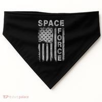 Space Force Grunge Flag USA-Made Doggie Bandana thumb 0
