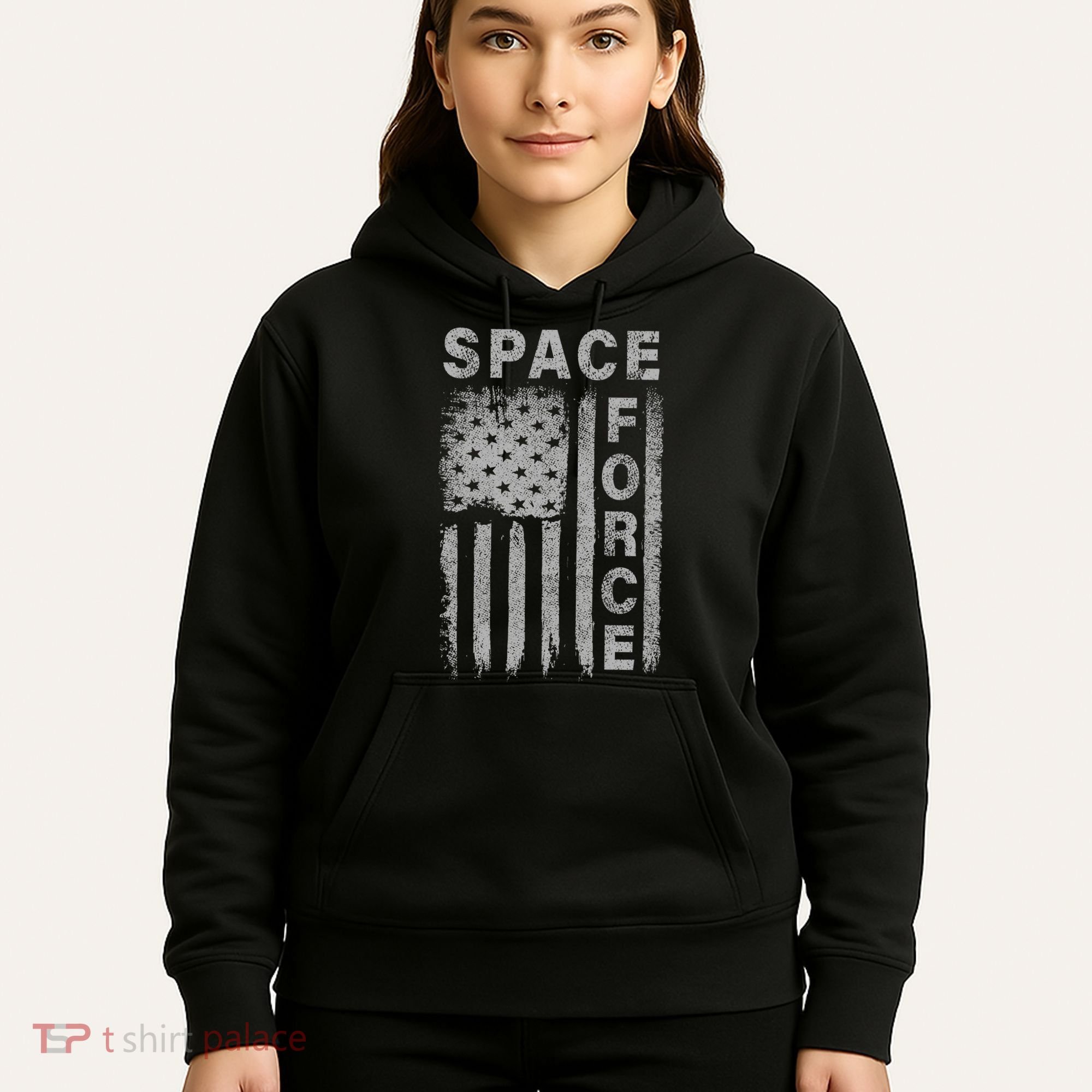 Space Force Grunge Flag Hoodie