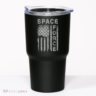 Space Force Grunge Flag Tumbler