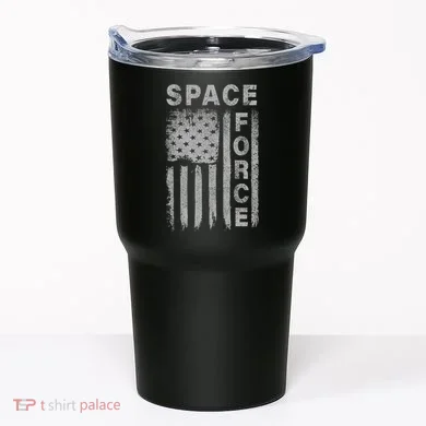 Space Force Grunge Flag Tumbler