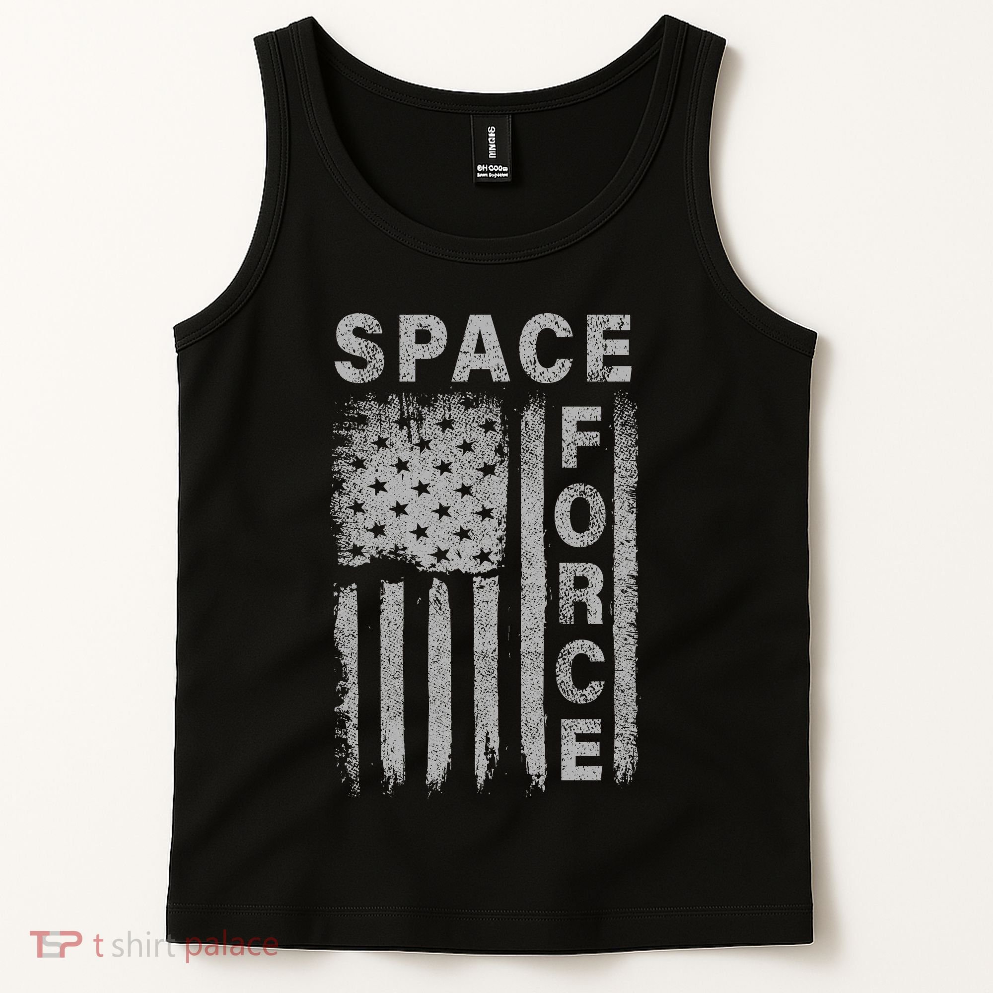 Space Force Grunge Flag Tank Top